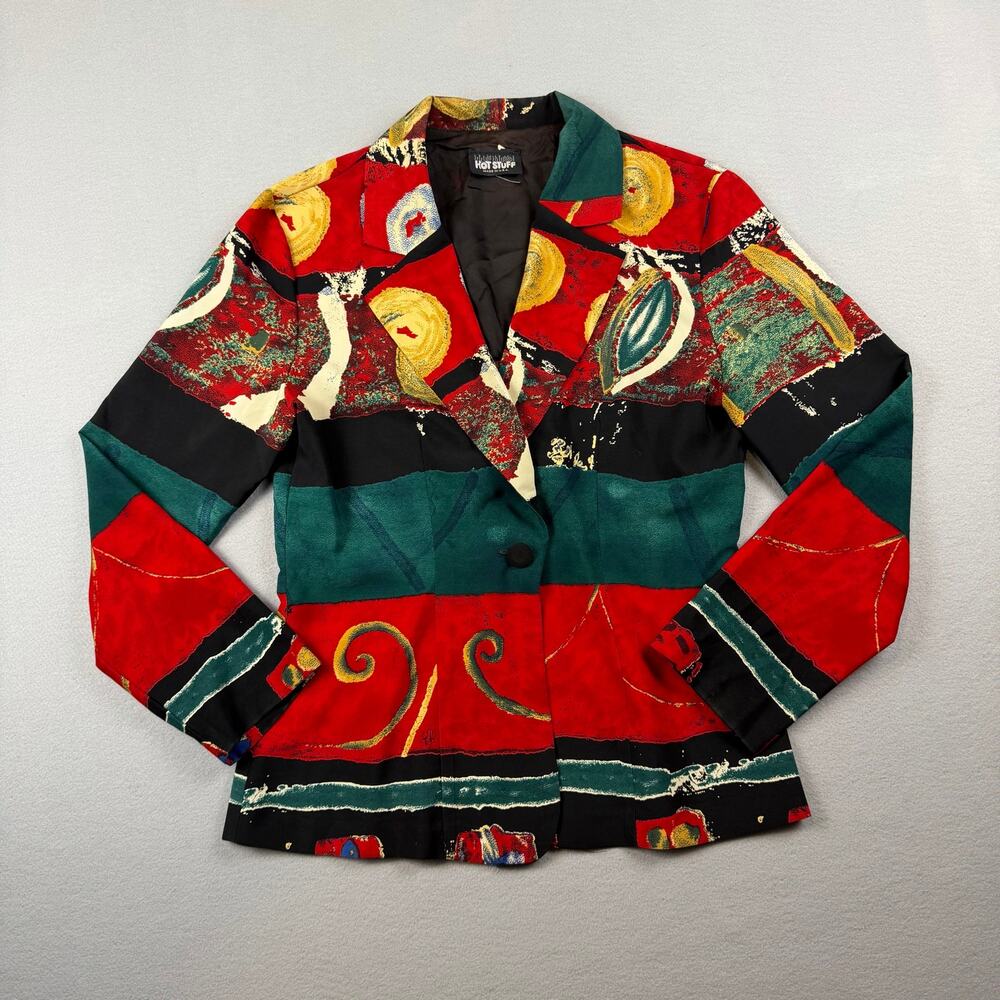 Vintage Hot Stuff Abstract Blazer Jacket Made in USA Medium